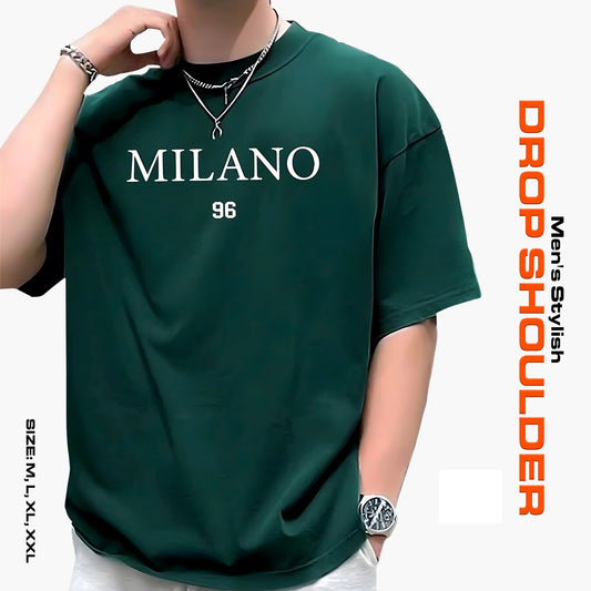 Men's Stylish Drop Shoulder- Milano Green