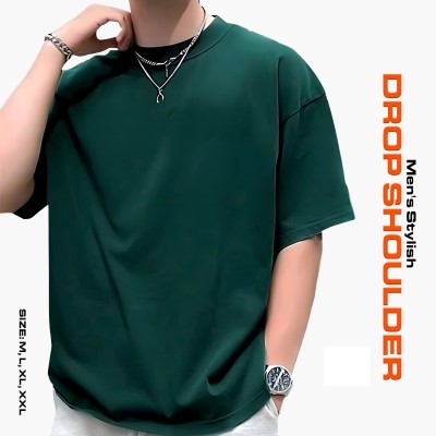 Men's Stylish Drop Shoulder-Green